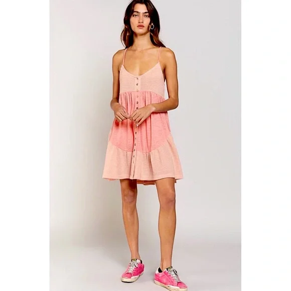 POL Coral Pink Mini Flowy Sundress - Picture 10 of 14